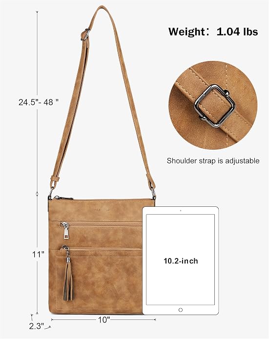 MASINTOR Crossbody Purses for Women, Adjustable Strap Shoulder Bag