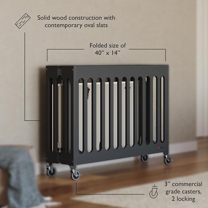 Foundations Boutique Folding Mini Baby Crib