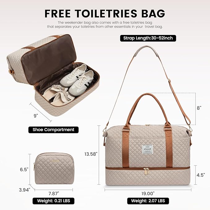 LOVEVOOK Travel Duffle Bag, Weekender Bags