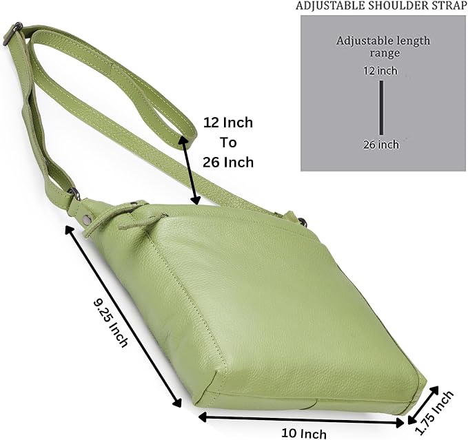 Small Soft Genuine Leather Crossbody Purse Women’s Sling Crossover Shoulder