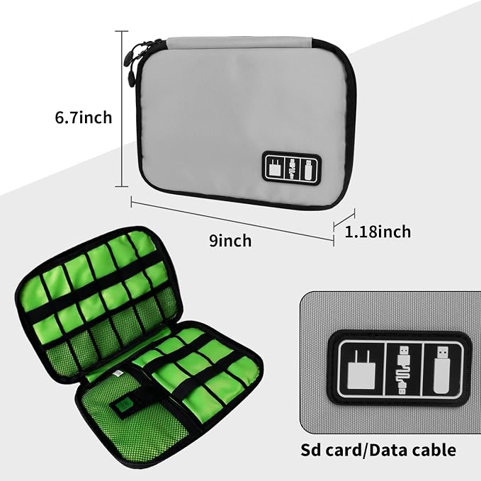 Electronics Organizer Travel Case, Electronic Accessories Storage Bag, Portable