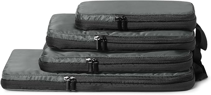 Amazon Essentials Ultralight Compression Packing Cubes Packing Organizer Grey