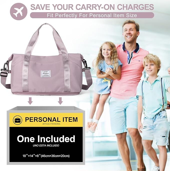 Travel Duffel Bag, Sports Tote Gym Bag, Shoulder Weekender Overnight Bag