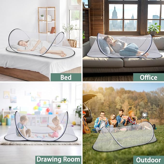 78.7 * 31.5 * 23.6 Inch Large Pop Up Mosquito Net, Collapsible Portable
