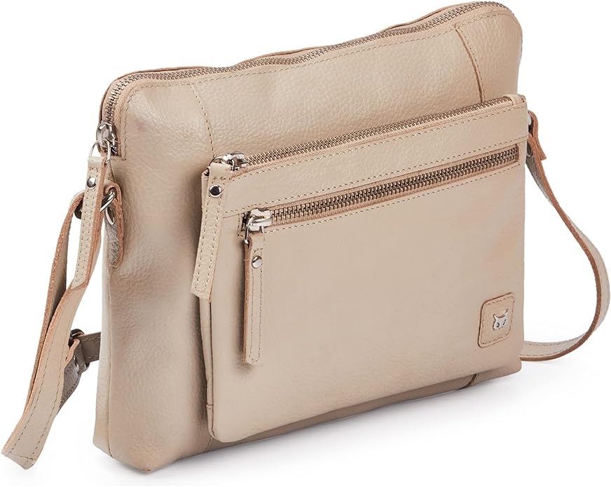 Wise Owl Accessories Small Soft Pebbled Real Leather Crossbody Handbags Purses