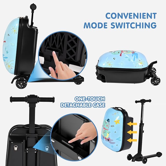 4-in-1 Detachable Scooter Luggage