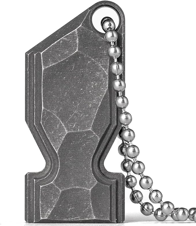 TISUR Titanium Emergency Whistle, EDC Safety Whistles Necklace Loud up to 120db