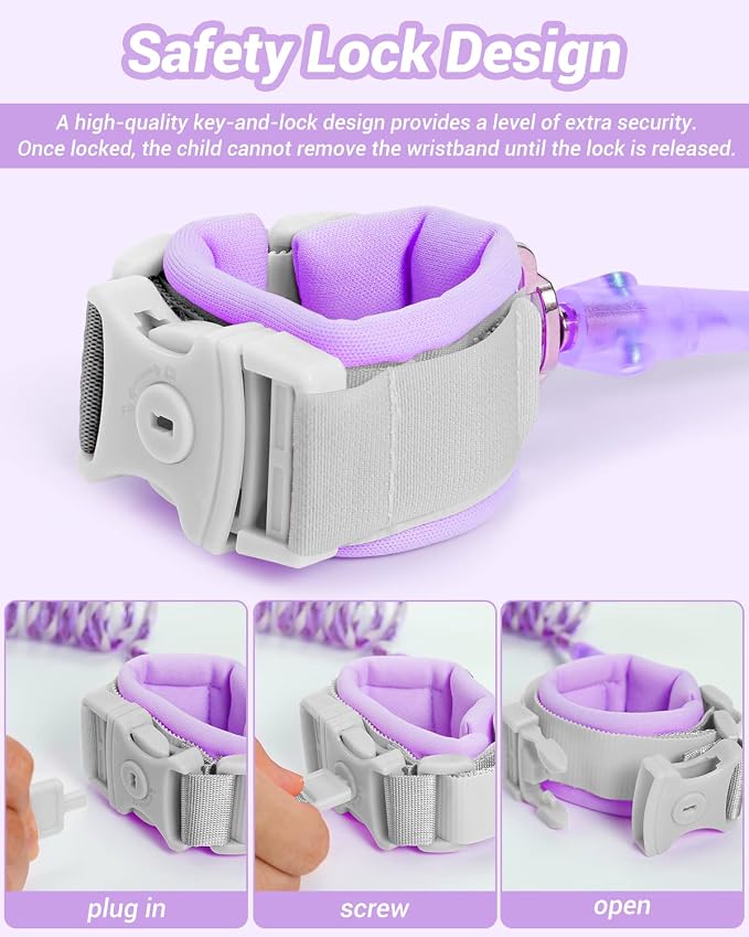 Dr.meter Anti Lost Wrist Link, 2 Pack Toddler Safety Leash