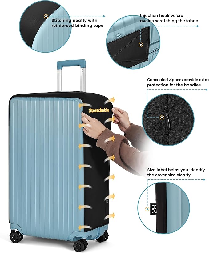 Travelkin Clear Luggage Cover Protectors