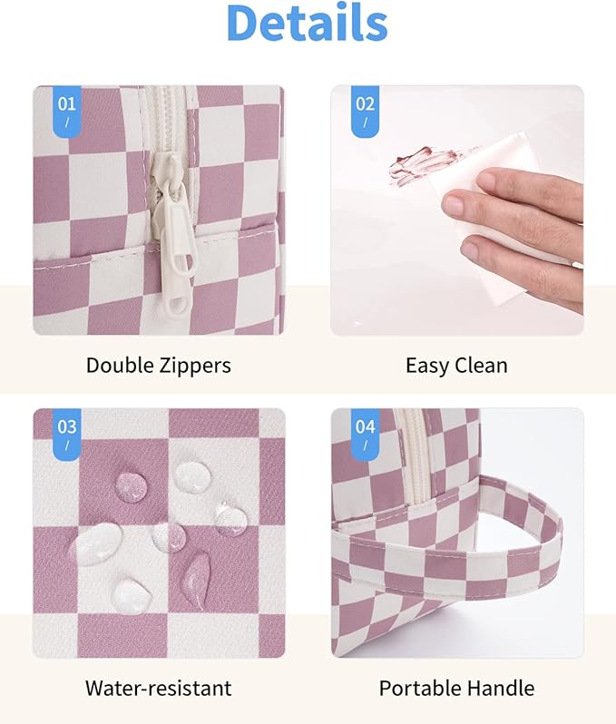 Narwey Clear Toiletry Bags for Traveling Women Men, Make Up Organizer, Skincare