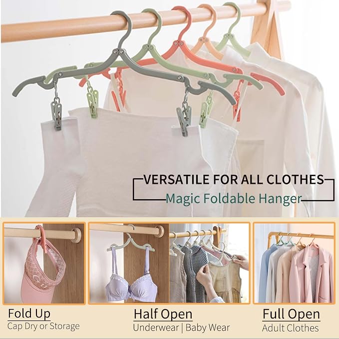 12-Piece Foldable Travel Hangers