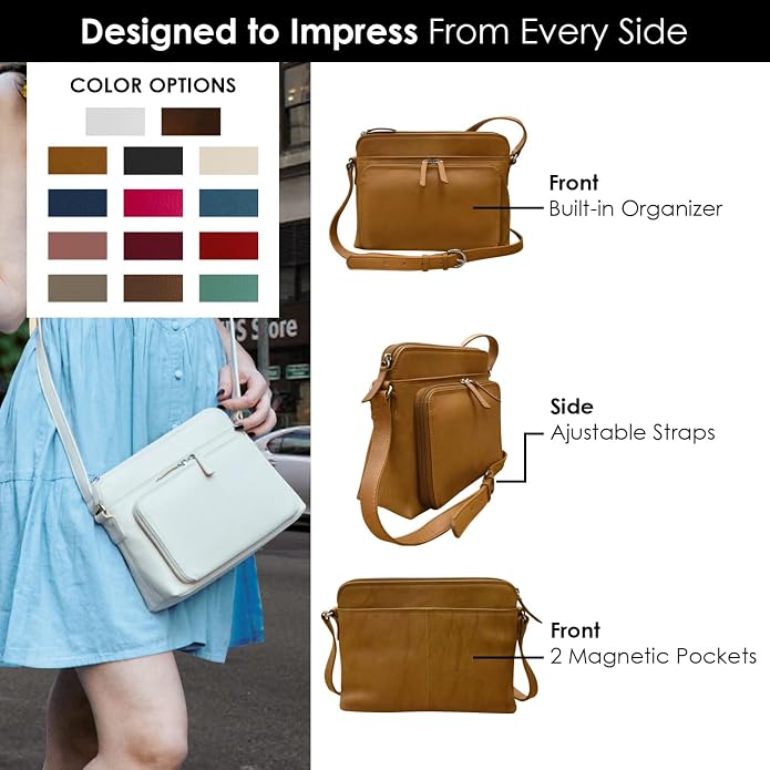 ili New York Genuine Leather Crossbody Bags