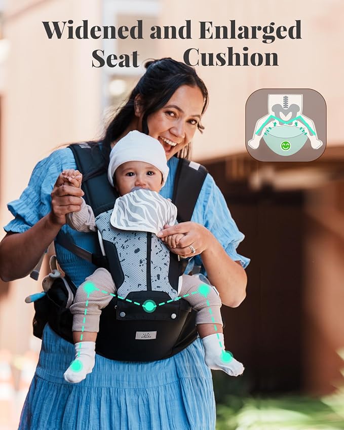 Baby Carrier, MOMTORY Safety-Certified 6-in-1 Baby Carrier Newborn to Toddler