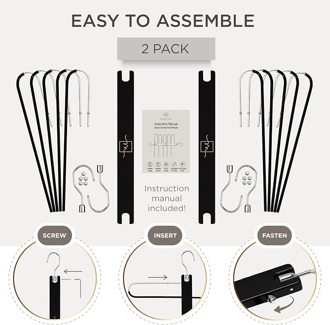 MORALVE Pants Hangers Space Saving