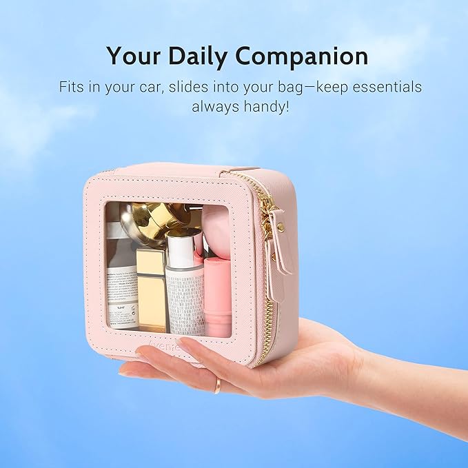 Aveniee Mini Clear Makeup Bag, Small Cosmetic Bags Travel Toiletry Pouch