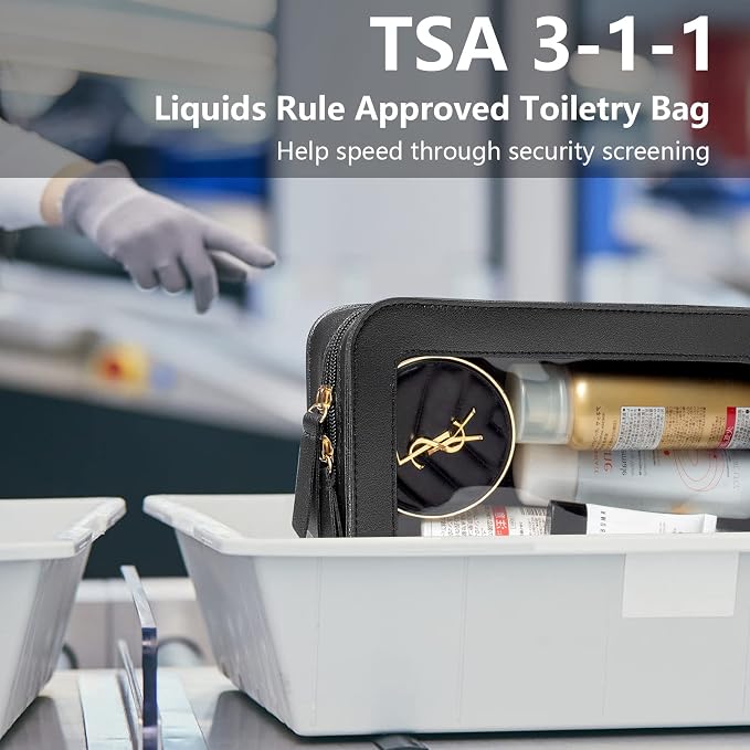 LETGO Clear Makeup Bags, TSA Approved Toiletry Bag