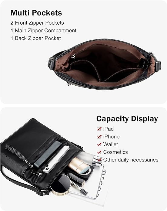 MASINTOR Crossbody Purses for Women, Adjustable Strap Shoulder Bag