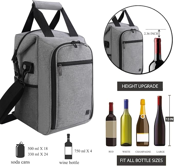 ALLCAMP 4 Bottle Wine Gift Bag