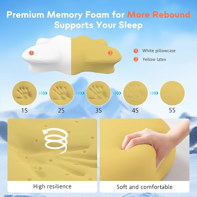Dual-Height Cervical Neck Pillow