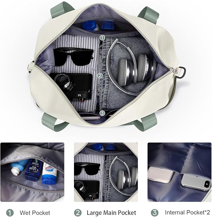 Travel Duffel Bag, Sports Tote Gym Bag, Shoulder Weekender Overnight Bag