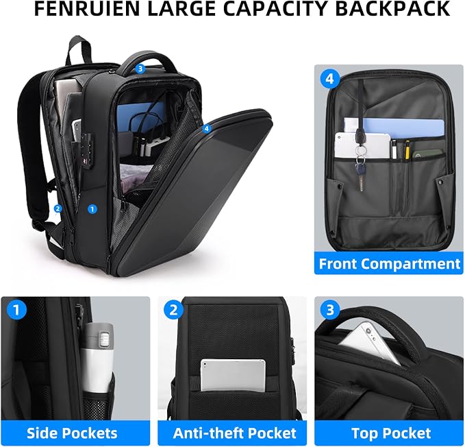 FENRUIEN Anti Theft Laptop Backpack