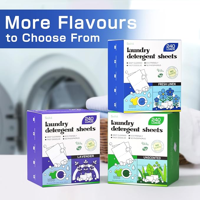 Soulink Laundry Detergent Sheets, 480 Loads