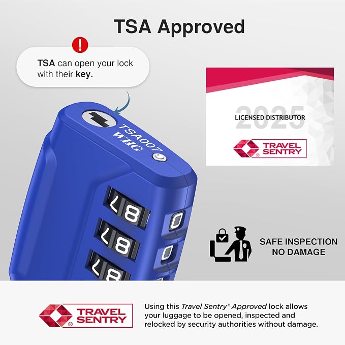 Puroma 2 Pack TSA Approved Luggage Locks, 4 Digit Combination Travel Locks