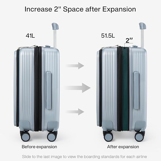 Hanke Grace Expandable Carry On Luggage