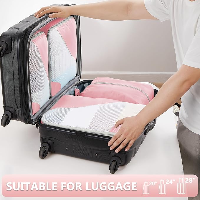 8 Set Packing Cubes for Travel, Gifts for Women Mom, Anti-Tearing Suitcase