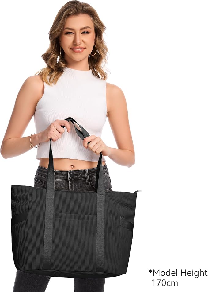Tote Bag for Women with Zipper, Travel Tote Bags with Compartments Large
