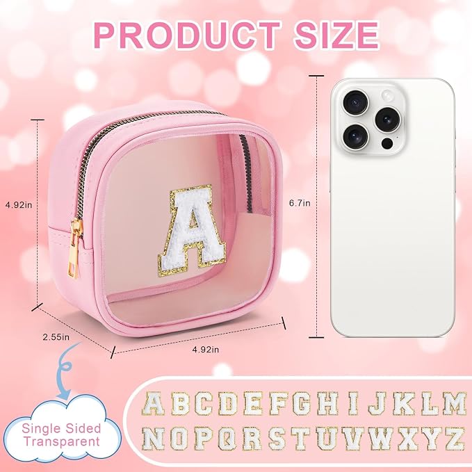 YOOLIFE Initial Make Up Bag Travel Toiletry Bag