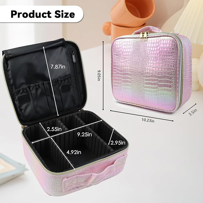 Travel Makeup Bag Makeup Cosmetic Train Case Organizer Portable Storage Bag