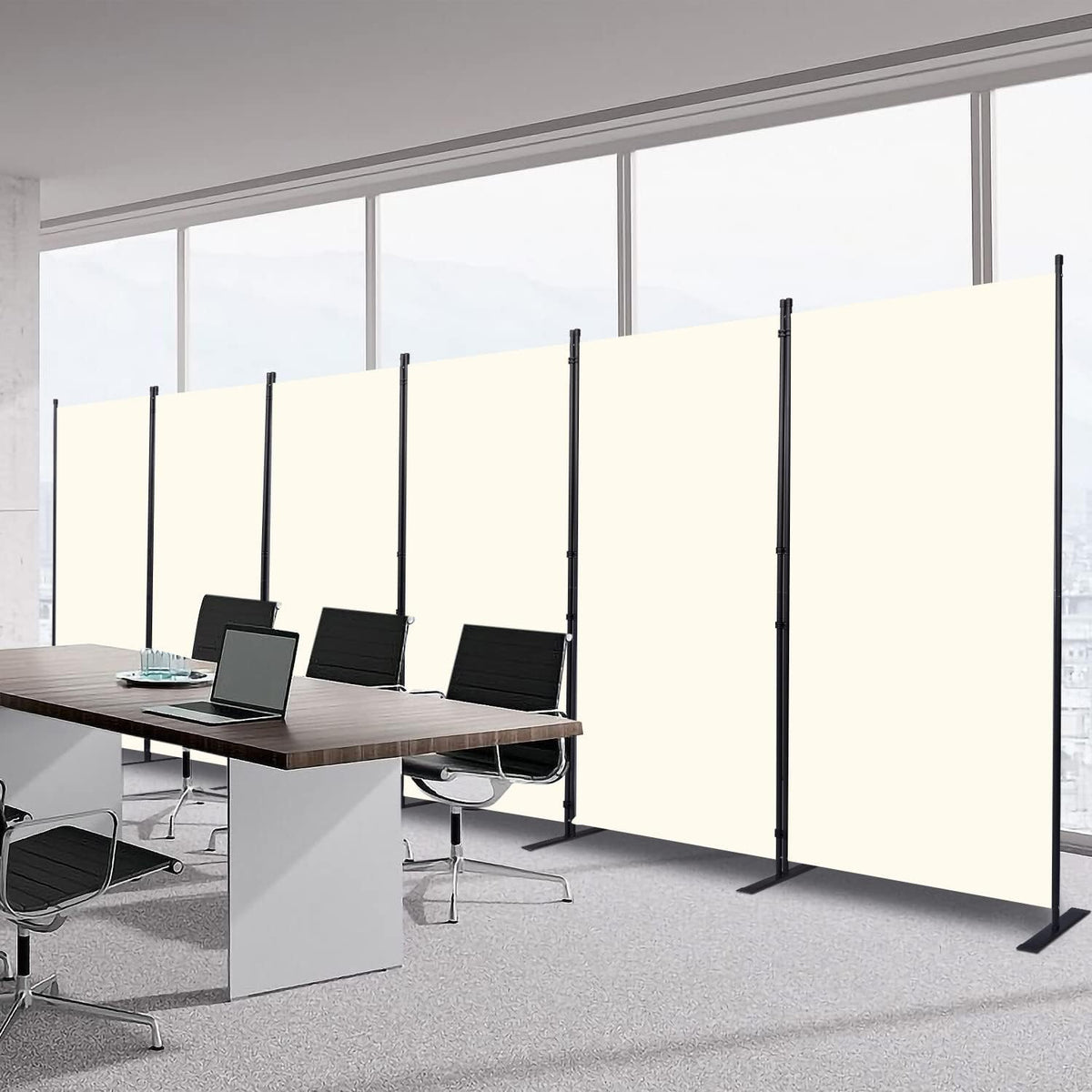 Room Divider 6FT Portable Room Dividers and Folding Privacy Screens, 204'' W Fabric Divider for Room Separation, 6 Panel Partition Room Dividers Freestanding Wall Divider Screen for Dorm Studio Office