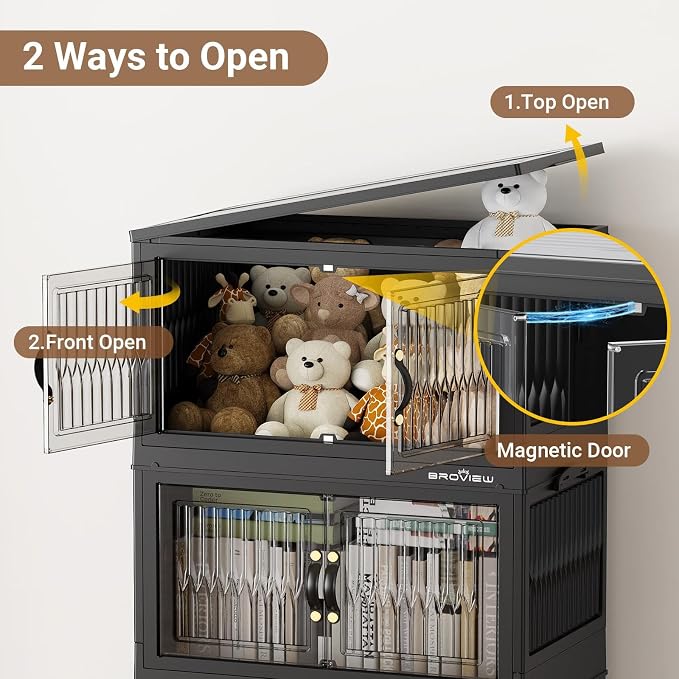BROVIEW 400Qt Stackable Storage Bins