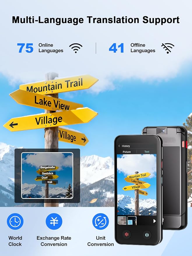 iTour Detachable Language Translator Device, Upgraded Instant Voice Translator