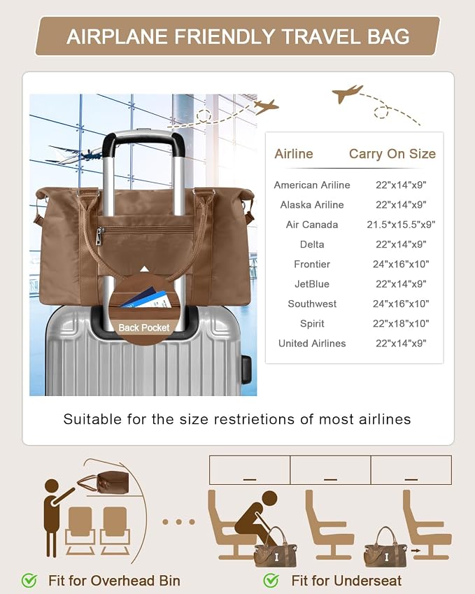 Birthday Graduation Gifts for Daughter, Initial Travel Duffel Bag Sports Gym