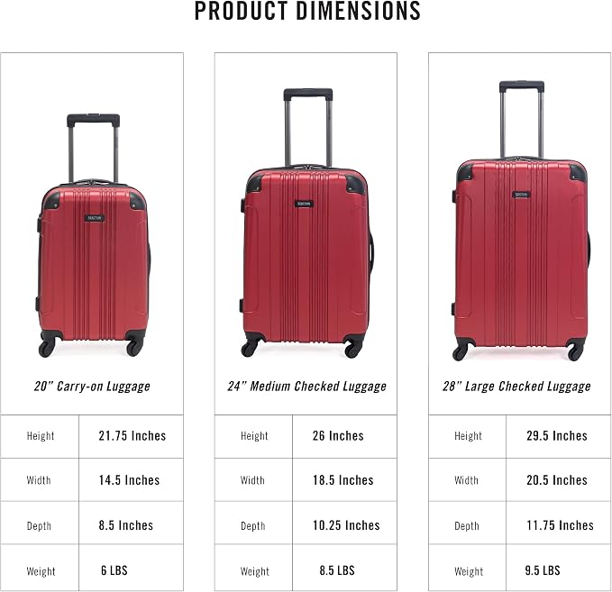 Kenneth Cole REACTION Out of Bounds Lightweight Hardshell 4-Wheel Spinner