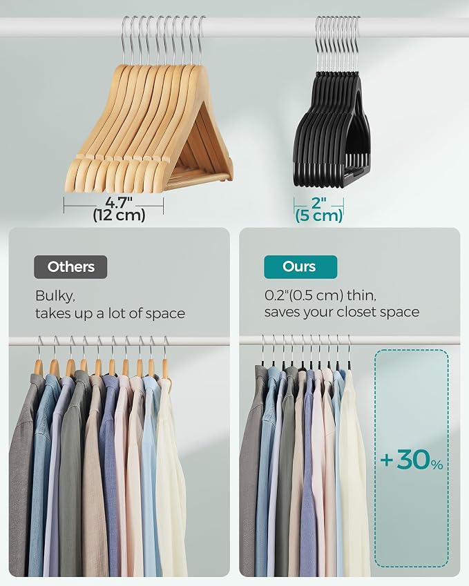 SONGMICS Clothes Hangers, Space-Saving