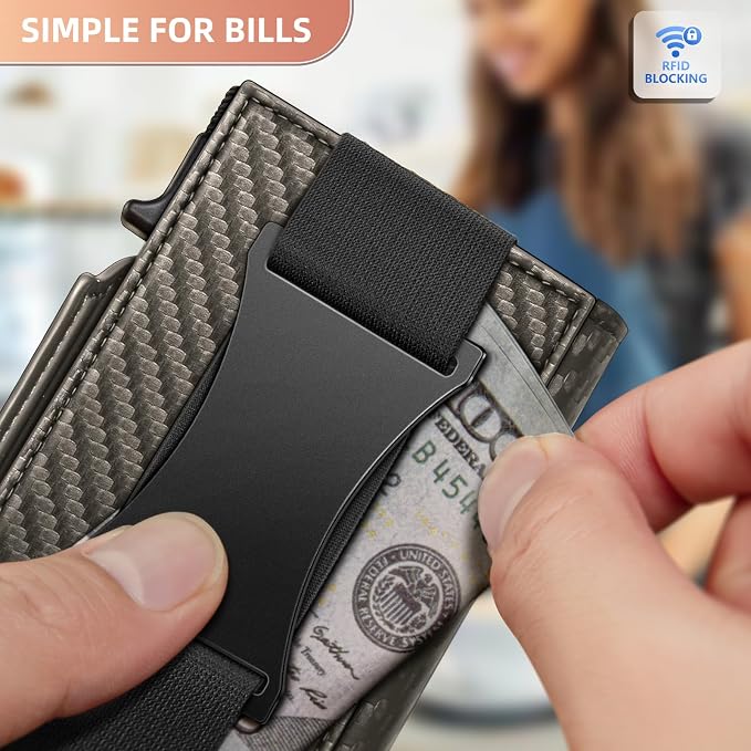 BULLIANT Men Wallet Gift Boxed, Slim Front Pocket Wallet Money Clip Card Holder