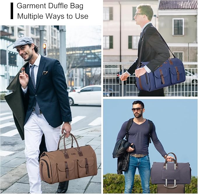 Modoker Garment Convertible Weekender Bag, Carry on Canvas Garment Duffle Bag