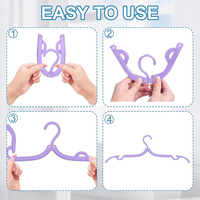 10 Pcs Travel Hangers Cruise Ship Essentials Accessories Portable Folding