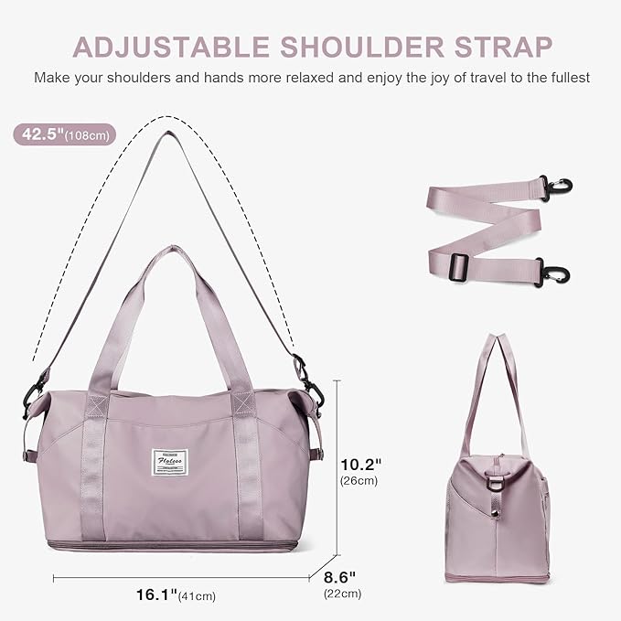 Travel Duffel Bag, Sports Tote Gym Bag, Shoulder Weekender Overnight Bag