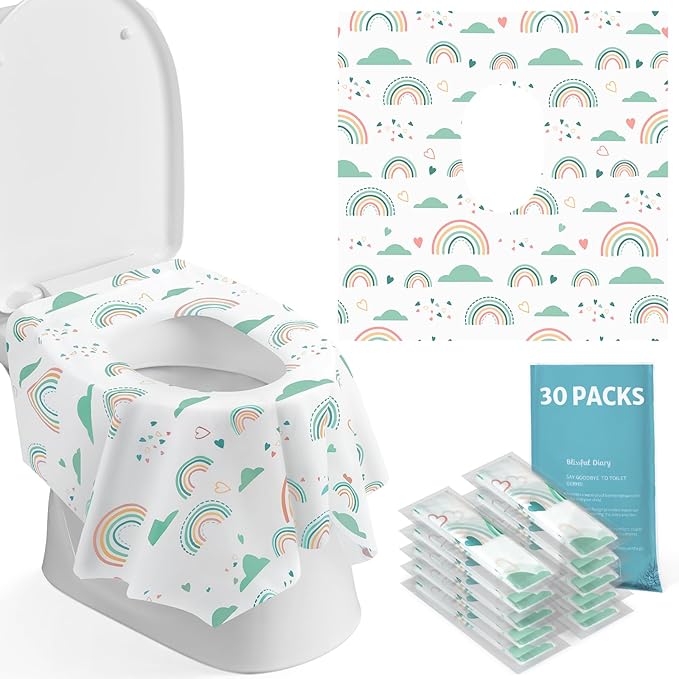 Blissful Diary 30 Pcs Toilet Seat Covers Disposable