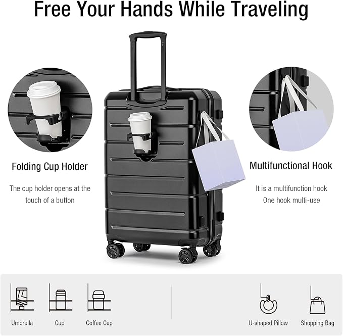 KYME Luggage Sets 2 Piece Hardshell 22"/26" Suitcase