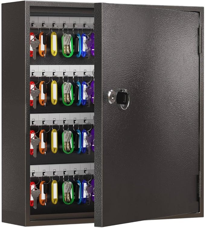 WeHere Key Lock Box for 120 Keys, Wall Mount Key Cabinet