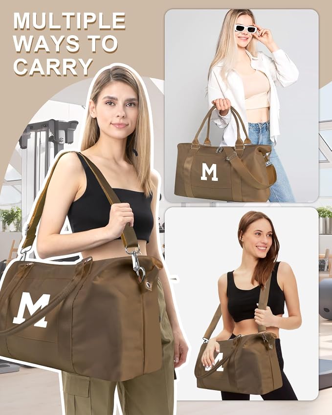 Birthday Graduation Gifts for Daughter, Initial Travel Duffel Bag Sports Gym