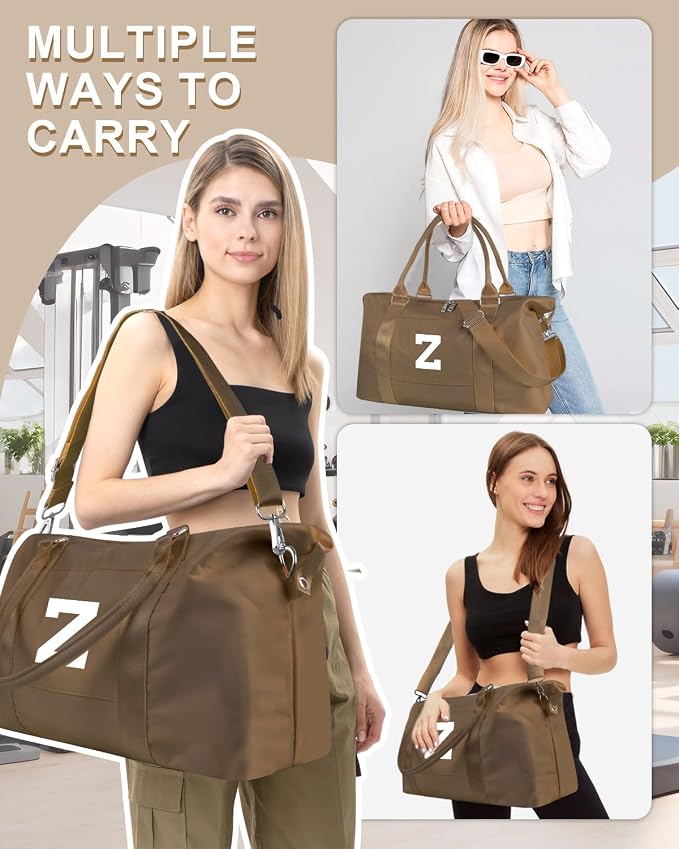 Birthday Graduation Gifts for Daughter, Initial Travel Duffel Bag Sports Gym