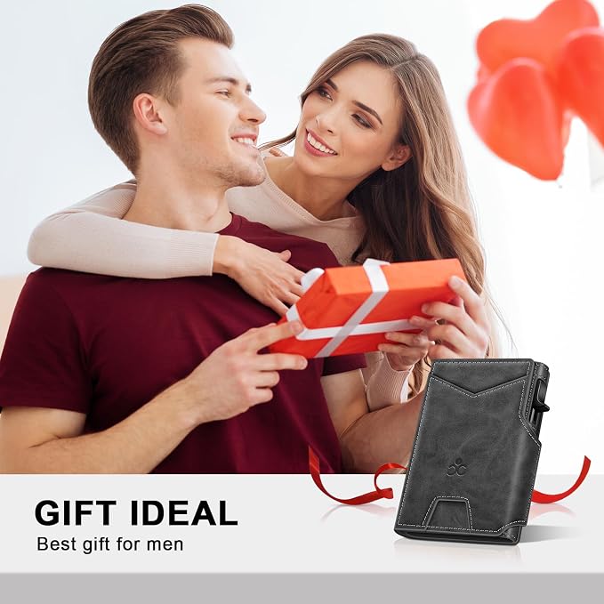 Wallet for Men Wallet with Slim Pop Up Card Holder 9-13 Cards, Bifold