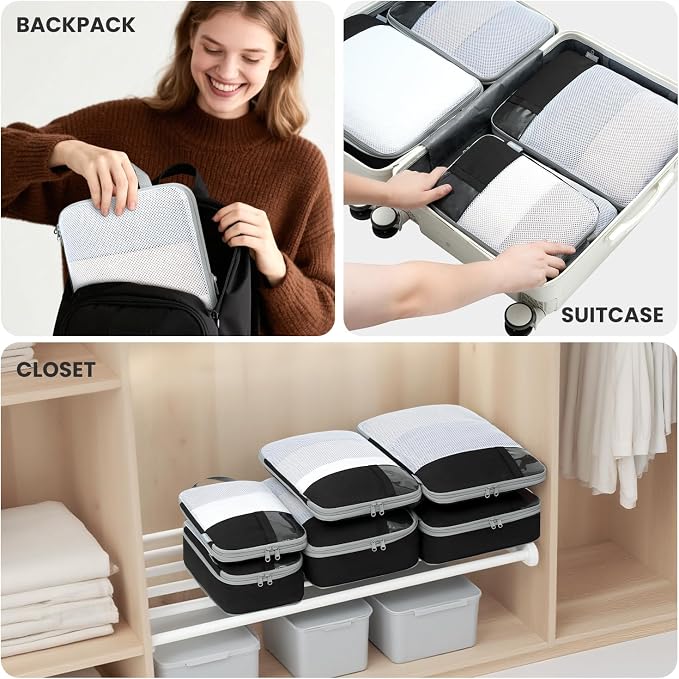8 Set/6 Set/4 Set Compression Packing Cubes