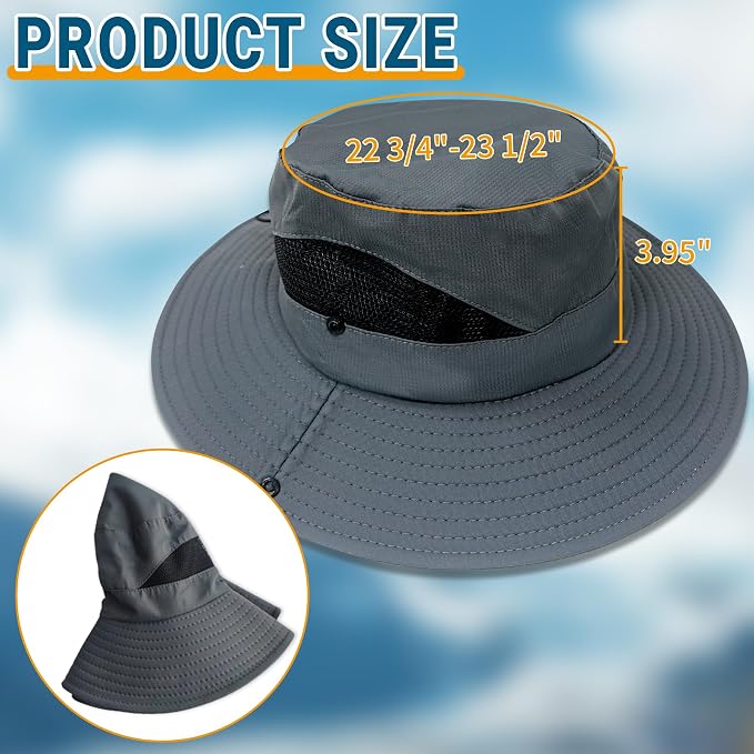 NPQQUAN Ponytail Sun Bucket Hats